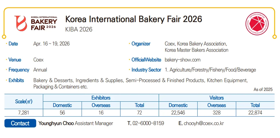 Korea International Bakery Fair 2026 – Messeinformation
